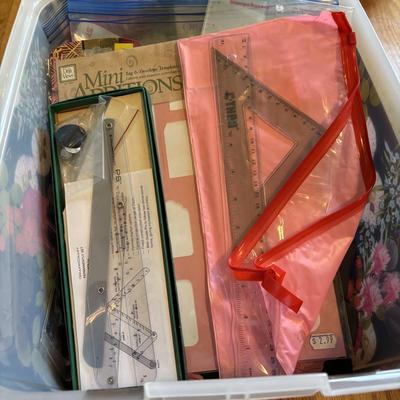 LOT 88: Vintage Needlework Stand, Speed Tufting Tool, Craft Kits and More