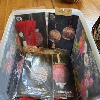 LOT 88: Vintage Needlework Stand, Speed Tufting Tool, Craft Kits and More