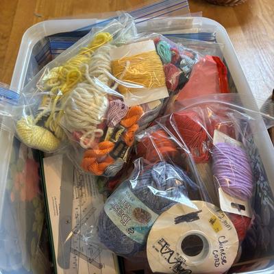 LOT 88: Vintage Needlework Stand, Speed Tufting Tool, Craft Kits and More