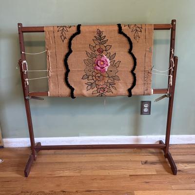 LOT 88: Vintage Needlework Stand, Speed Tufting Tool, Craft Kits and More