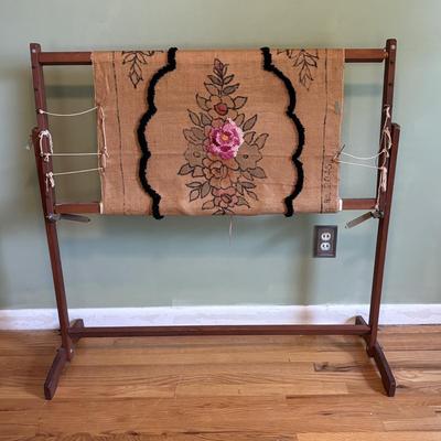 LOT 88: Vintage Needlework Stand, Speed Tufting Tool, Craft Kits and More