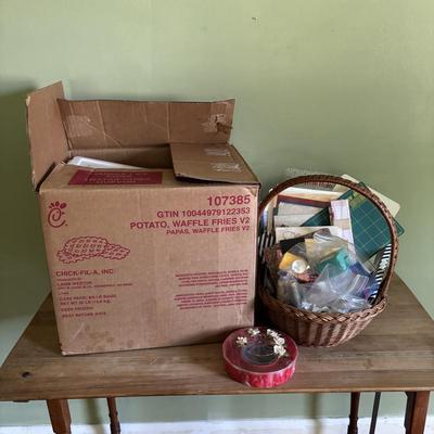 LOT 90: Crafting Lot: Books, Sewing Kits, Punches, Rotary Cutters and More