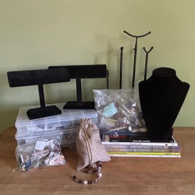 LOT 91: Jewelry Making Supplies & Jewelry Displays