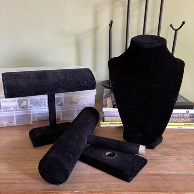 LOT 91: Jewelry Making Supplies & Jewelry Displays