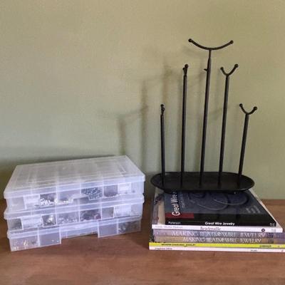 LOT 91: Jewelry Making Supplies & Jewelry Displays