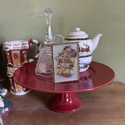 LOT 92: Holiday Collection: Flameless Candles, Hand Carved Santa, Twas the Night Before Christmas Mugs & So Much More