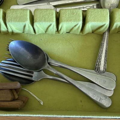 LOT 93: Vintage Utensil including USN Forks & Spoons