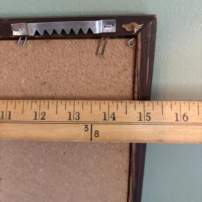 LOT 94 Vintage Floral book Holder, Woven Baskets, Embellished Woven Sewing Baskets, Framed Robert Gardinier 12 Months of Flowers May rint