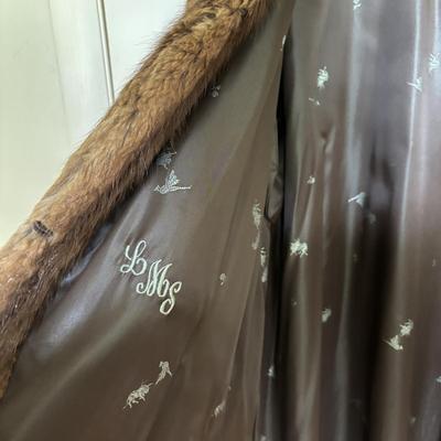 LOT 103: Mink Stole by Finkel's Fur Factory, Camden NJ & Monogramed Fur Coat