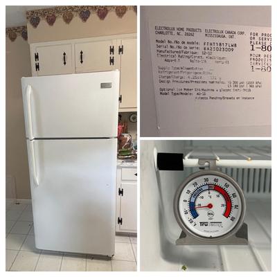 LOT 105: Working Frigidaire Refrigerator FFHT1817LW8