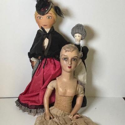 LOT 111: Maid Doll, Handmade Doll, and Doll for Parts