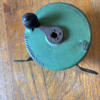 LOT 123: Antique Ironing Board, Straw Hand Broom, Nevco Fold and Carry Stool, and More