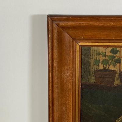 LOT 166: Vintage Three Girls Reading Wall Art with Collection of Vintage Children's Books