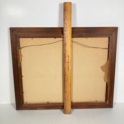 LOT 166: Vintage Three Girls Reading Wall Art with Collection of Vintage Children's Books