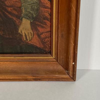 LOT 166: Vintage Three Girls Reading Wall Art with Collection of Vintage Children's Books