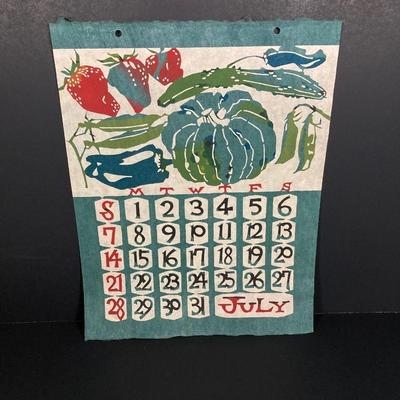 LOT 167: Vintage Beautifully Crafted 1968 Asian Themed Calendar