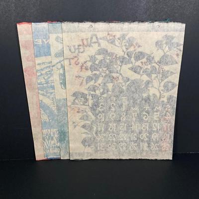 LOT 167: Vintage Beautifully Crafted 1968 Asian Themed Calendar