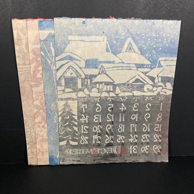 LOT 167: Vintage Beautifully Crafted 1968 Asian Themed Calendar