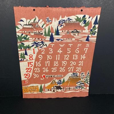 LOT 167: Vintage Beautifully Crafted 1968 Asian Themed Calendar