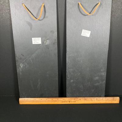 LOT 168: Winter, Spring, Summer and Fall - Painted Slate Wall Hangings