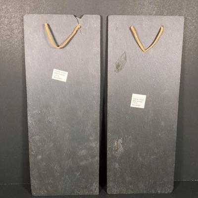 LOT 168: Winter, Spring, Summer and Fall - Painted Slate Wall Hangings