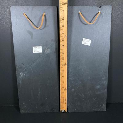 LOT 168: Winter, Spring, Summer and Fall - Painted Slate Wall Hangings