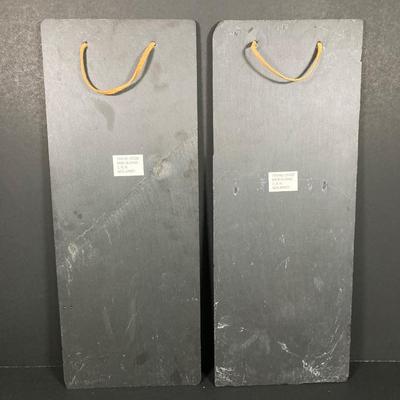 LOT 168: Winter, Spring, Summer and Fall - Painted Slate Wall Hangings