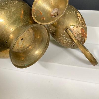 LOT 169: Large Collection of Brass Decor - Candleholders, Pitcher and Fish