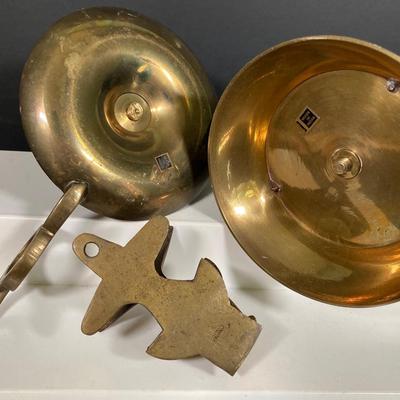 LOT 169: Large Collection of Brass Decor - Candleholders, Pitcher and Fish