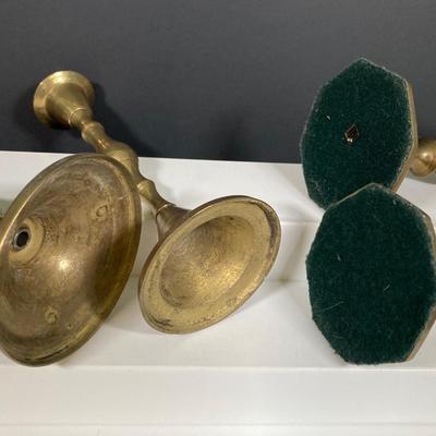 LOT 169: Large Collection of Brass Decor - Candleholders, Pitcher and Fish