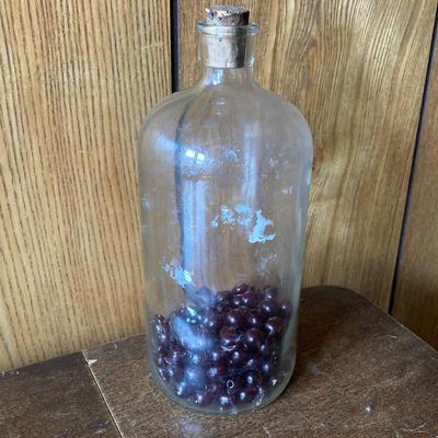 LOT 170: Primitive Collection - Painted Mini Wood Pie Safe, Thread / Wood Spool Lamp and More