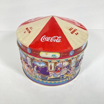 LOT 175: Coca Cola / Beverage Collection and More - Vintage Bottles, Tin Can Canjo, Wooden Crate, Tins, Playing Cards and More