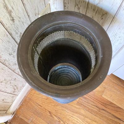 LOT 177: Brass Cane / Umbrella Holder with Collection of Wooden Canes