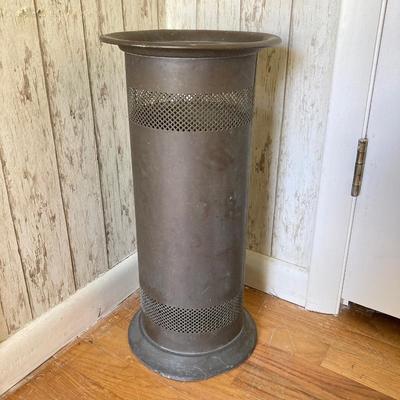 LOT 177: Brass Cane / Umbrella Holder with Collection of Wooden Canes