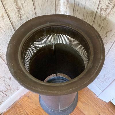 LOT 177: Brass Cane / Umbrella Holder with Collection of Wooden Canes