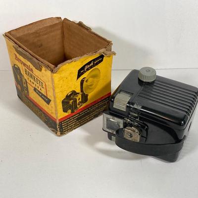 LOT 180: Vintage Cameras - Kodak Instamatic M4, Brownie Hawkeye, Duaflex III, Revere Automatic 500, Westinghouse No. 5 Flash Bulbs and More