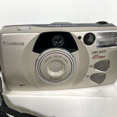 LOT 182: Collection of Cameras - Fuji, Sony Cyber Shot, Canon Sure Shot 85 Zoom and Case