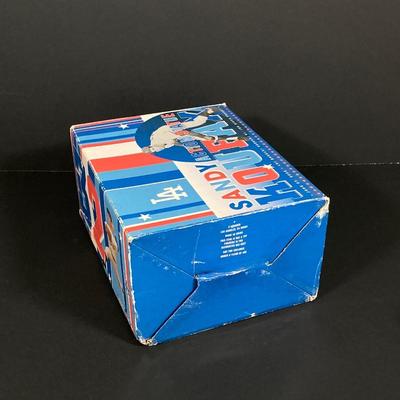 LOT 184: Brooklyn Dodgers 1955 World Series vs New York Yankees Wall Art, Sandy Koufax Figurine in Original Box and Ken-Wel Brand Sign