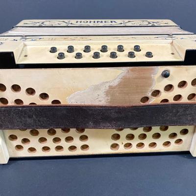 LOT 185: Vintage Hohner Accordion in Case