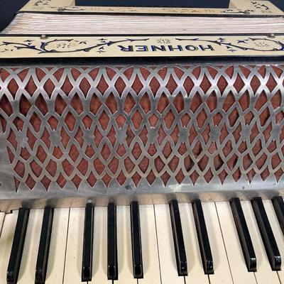 LOT 185: Vintage Hohner Accordion in Case