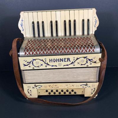 LOT 185: Vintage Hohner Accordion in Case