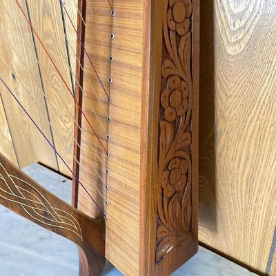 LOT 186: Gorgeous Carved Wood Harp