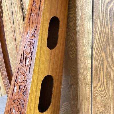 LOT 186: Gorgeous Carved Wood Harp