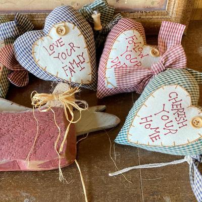 LOT 187: Collection of Primitive Home Decor