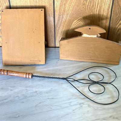 LOT 187: Collection of Primitive Home Decor