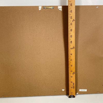 LOT 188: Handcrafted Log Style Side Table, Mountains / Cabin Wall Decor and Collection of Books