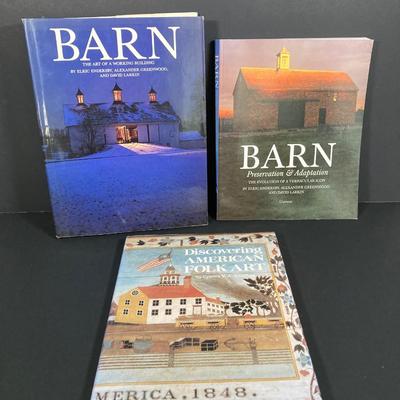 LOT 188: Handcrafted Log Style Side Table, Mountains / Cabin Wall Decor and Collection of Books