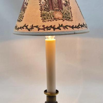 LOT 190: Sakura China Red Barn Teapot, Cream & Sugar Set, and Salt & Pepper Set, and Small Lamp Shade