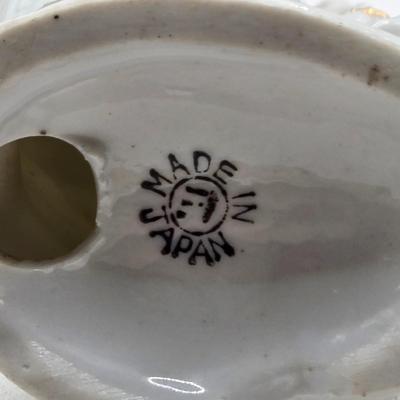 LOT 192: Ruby Vase, Vintage Planter Girl, Perfume Atomizer, Wedgewood Blue Jasperware Trinket Dish, and More