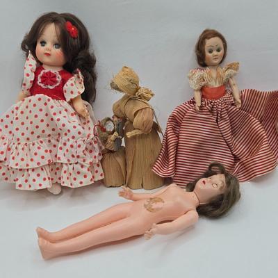 LOT 195: Small Vintage Dolls, Clothing, and Accessories